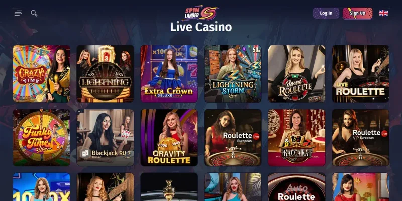 Spinlander Casino NZ homepage screenshot
